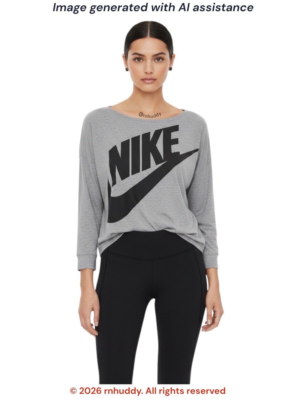 Nike M grey dolman sleeve T-shirt